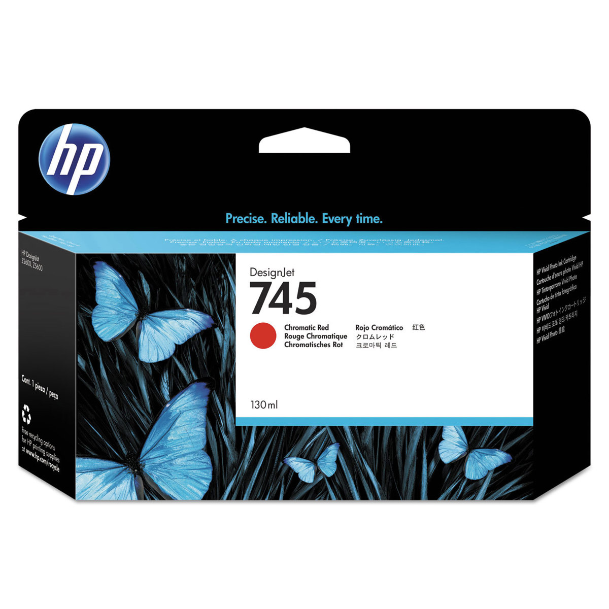 

HP 745 130ml Chromatic Red Ink Cartridge for Z2600/Z5600/HD Pro MFP Printer