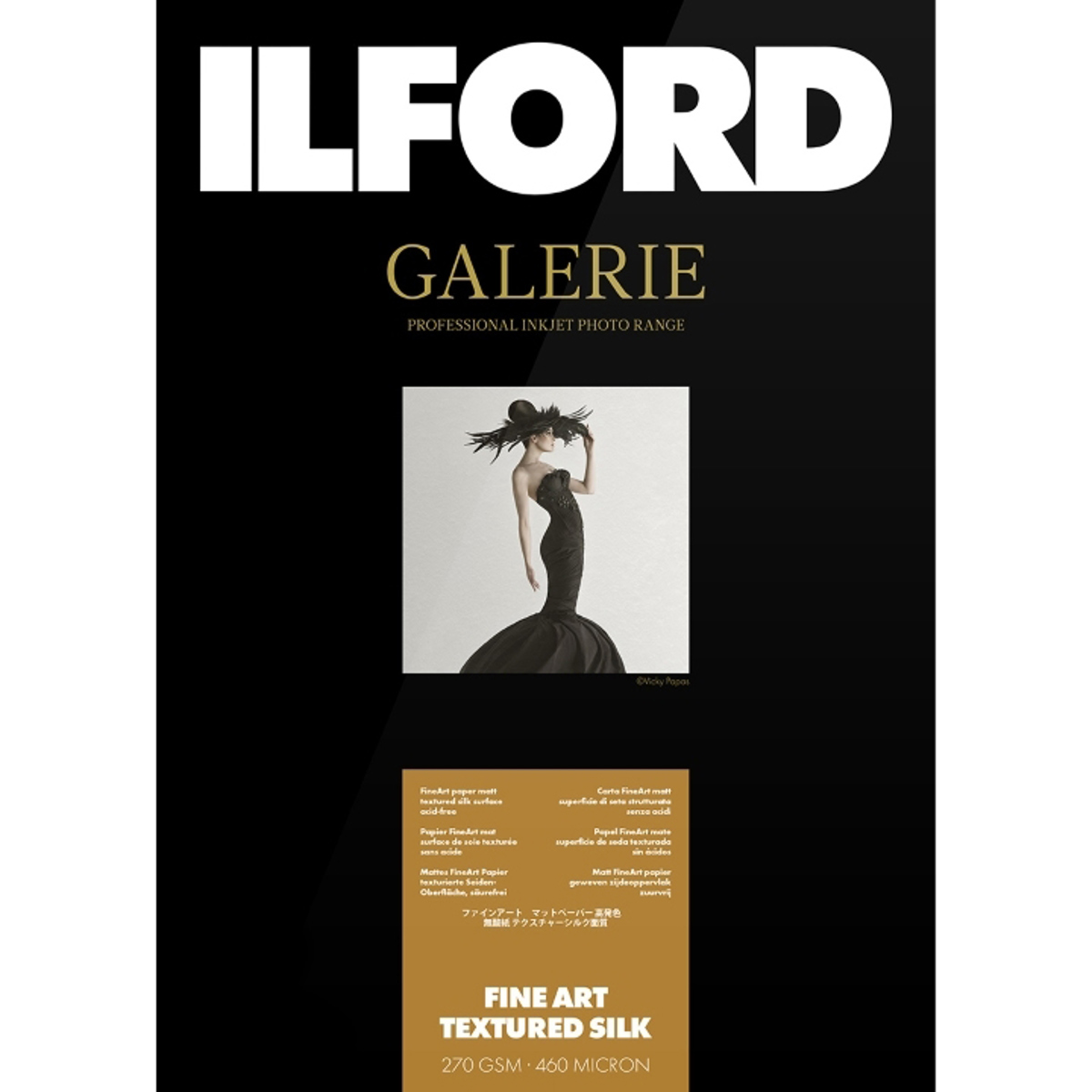 

Ilford GALERIE Fine Art Textured Silk Paper, 270gsm, 17x22", 25 Sheets