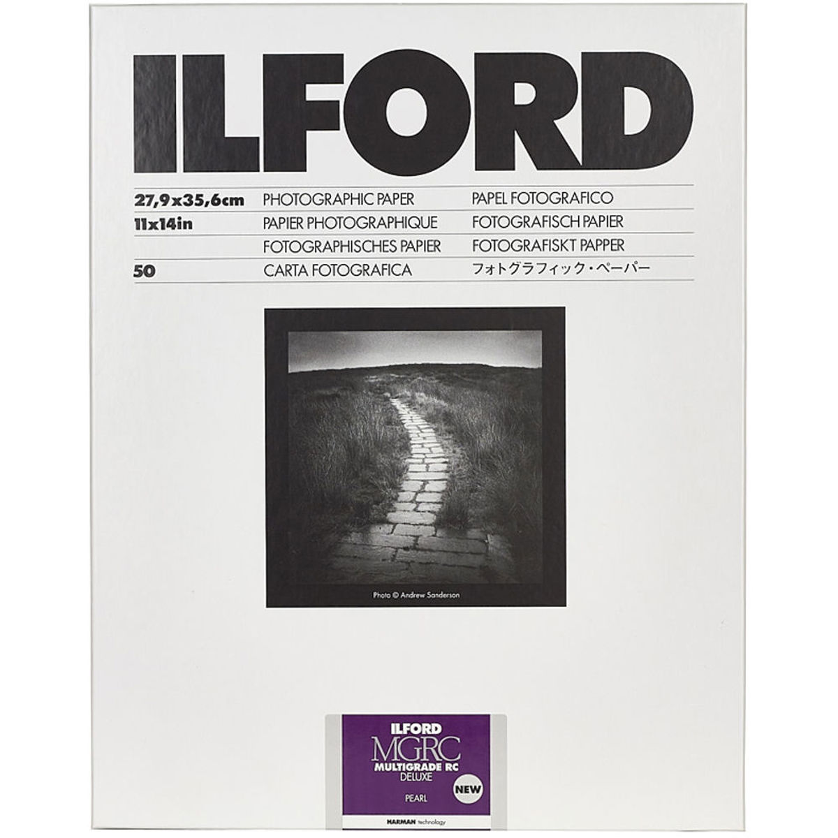 

Ilford Multigrade V RC Deluxe Pearl Black & White Photo Paper, 11x14", 50 Sheets