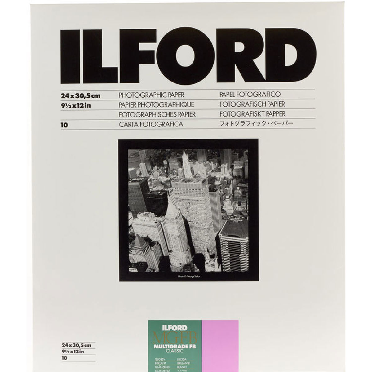 

Ilford Multigrade FB Classic Enlarging Paper, 9.5x12", 10 Sheets, Glossy