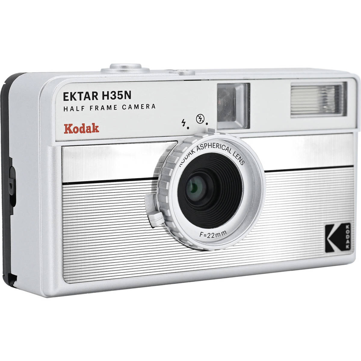 

Kodak EKTAR H35N Half Frame Film Camera with Built-In Star Filter Striped Silver