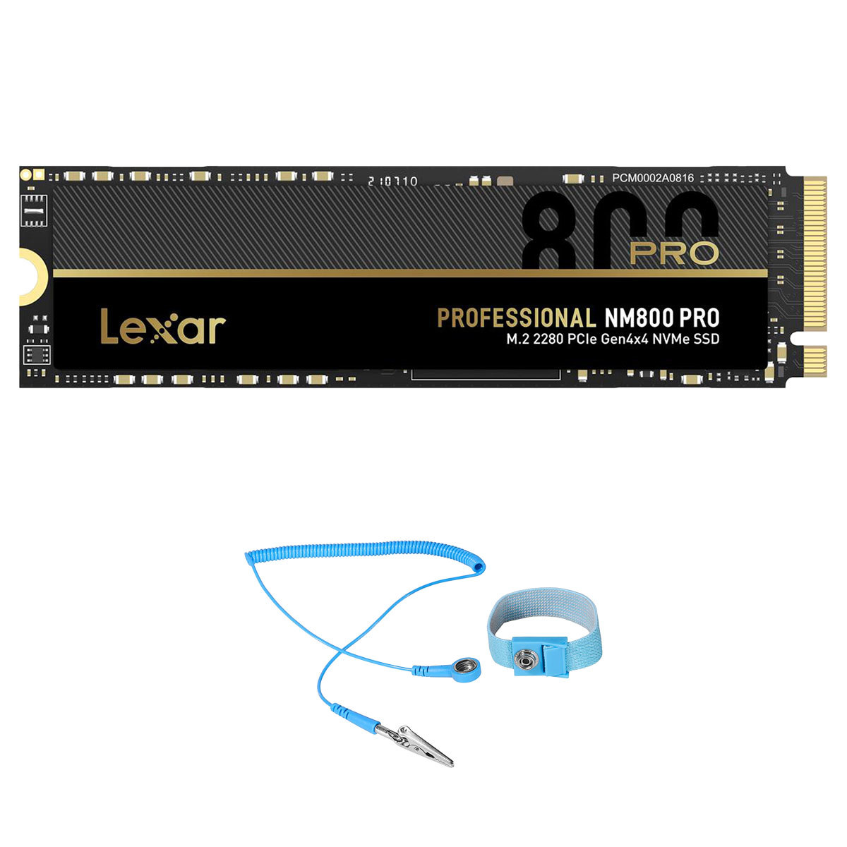 

Lexar NM800 Pro 2TB PCIe NVMe M.2 Internal SSD, with 6' Anti-Static Wrist Strap