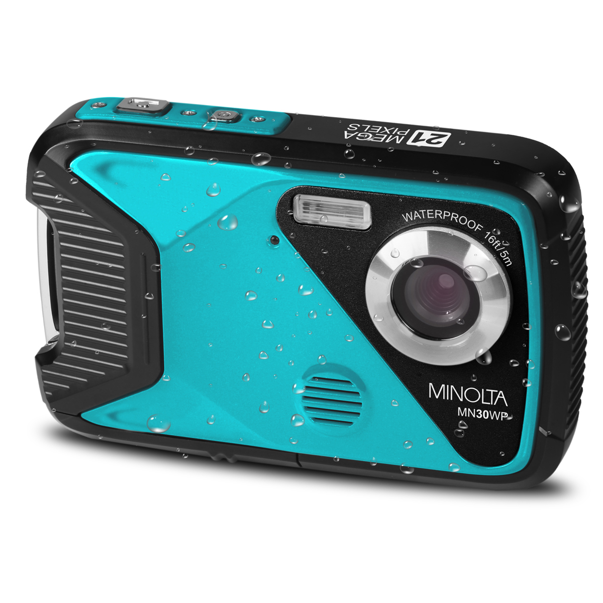 

Minolta MN30WP 21MP Full HD 2.8" Touch LCD Screen Waterproof Digital Camera,Teal