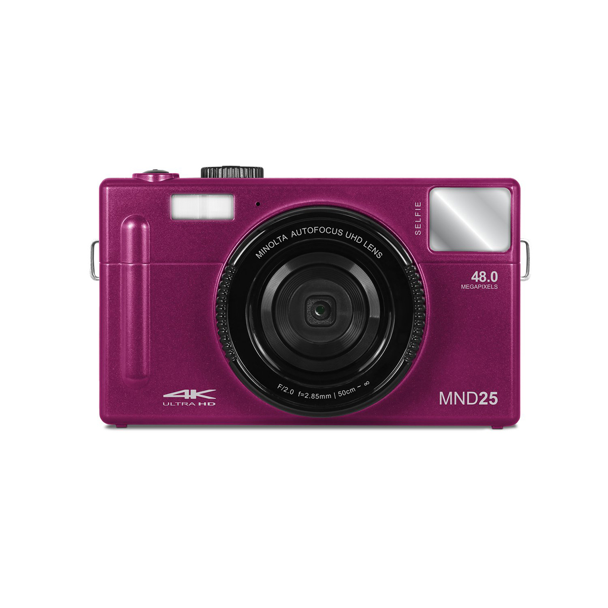 

Minolta MND25 48MP 4K Ultra HD Wi-Fi 3.0" LCD Screen Digital Camera Magenta