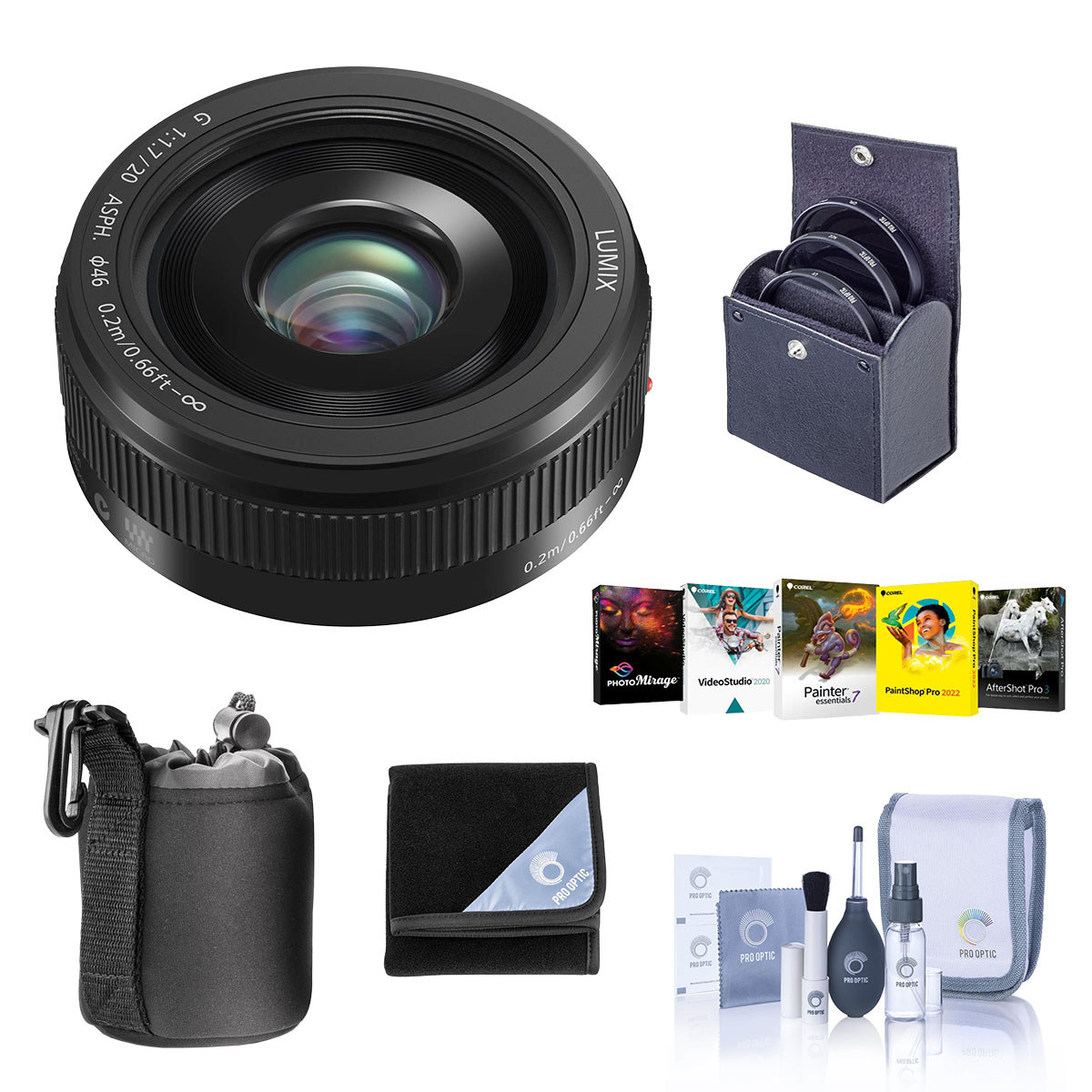 

Panasonic Lumix G 20mm f/1.7 II Aspherical Lens for MFT, Black with PC Acc Kit