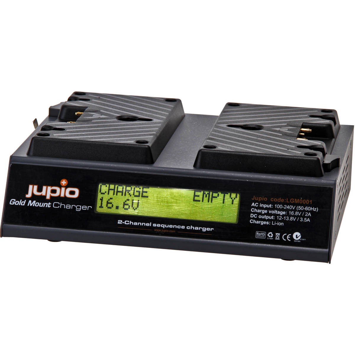 

Jupio Dual Gold Mount Battery Charger