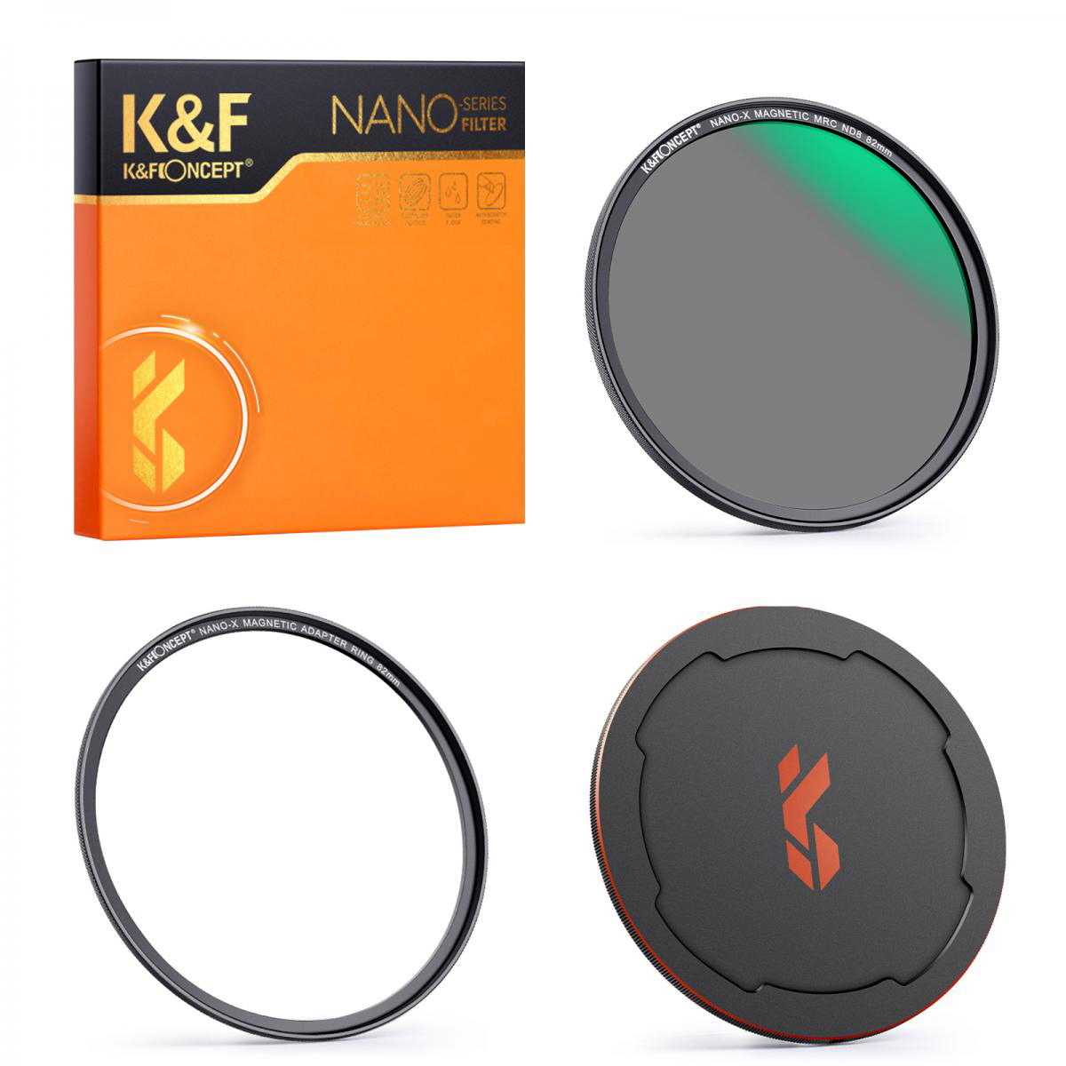 

K&F Concept 62mm Nano-X Neutral Density ND8 0.9 3-Stop Magnetic Filter