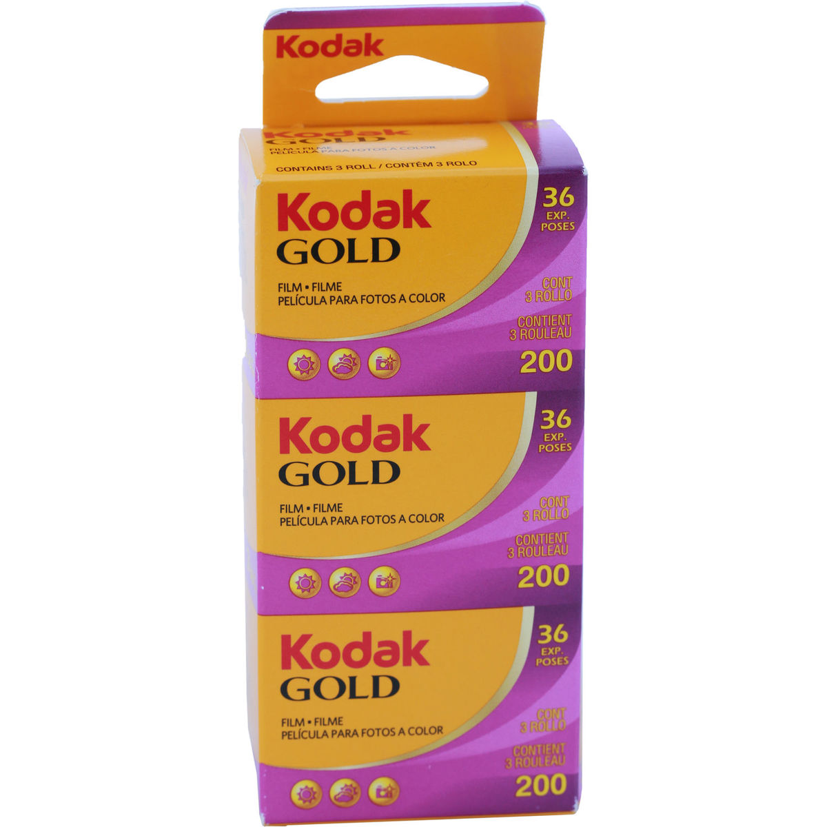 

Kodak Kodacolor Gold 200 Color Negative Film, ISO 200, 36 Exposure, 3-Pack