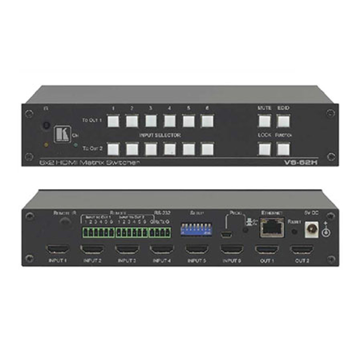 

Kramer Electronics VS-62H 6x2 4K HDMI Matrix Switcher for HDMI Signals