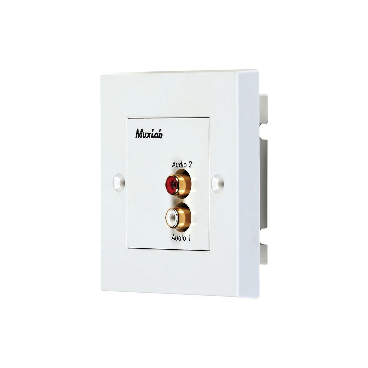 

Muxlab Stereo Hi-Fi Wall Balun with RCA Female Sockets, United Kingdom