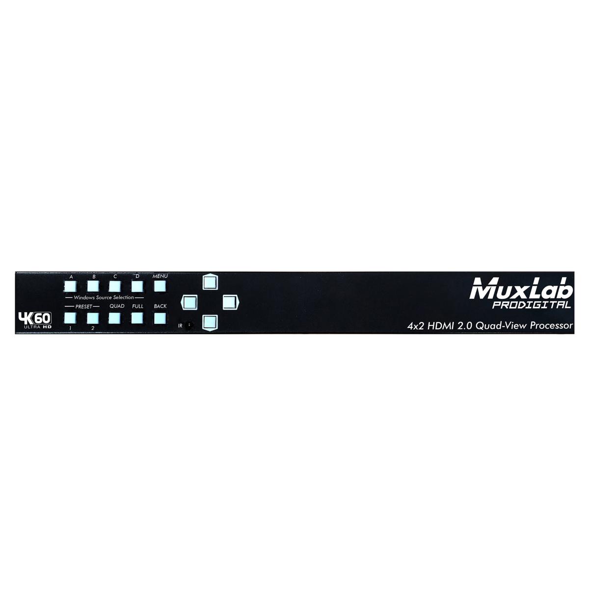 

Muxlab 4x2 4K UHD HDMI 2.0 Quad-View Video Processor/Switcher