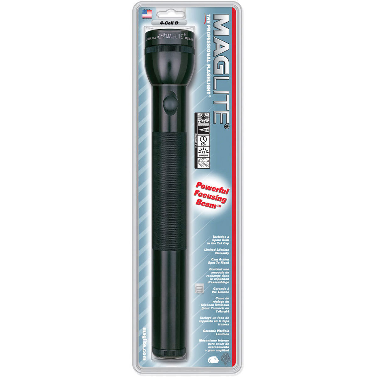 

MagLite Maglite S4D016 4-Cell D Battery Flashlight, Black