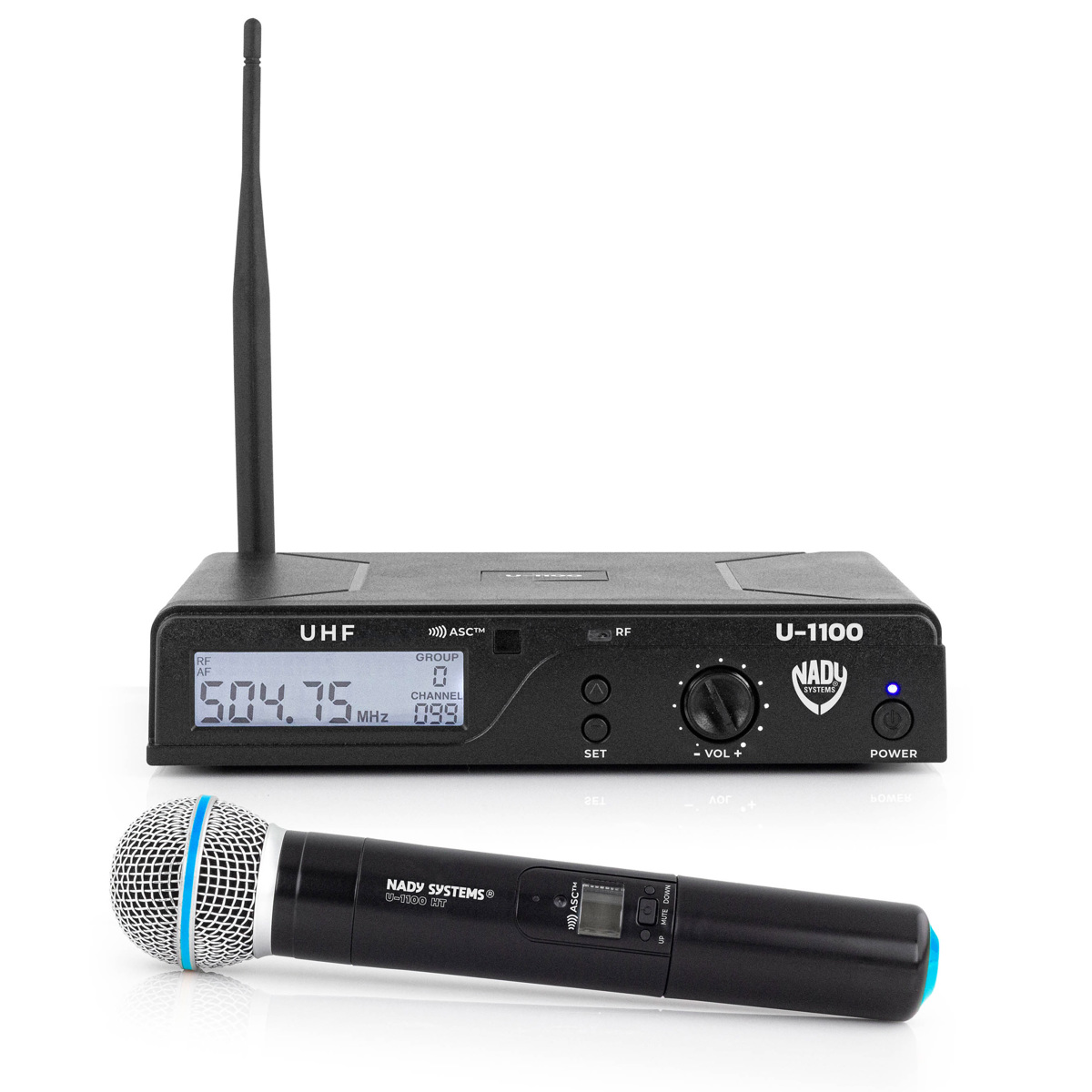 

Nady U-1100 100-Ch UHF Single Receiver Wireless System w/U-1100-HT Handheld Mic