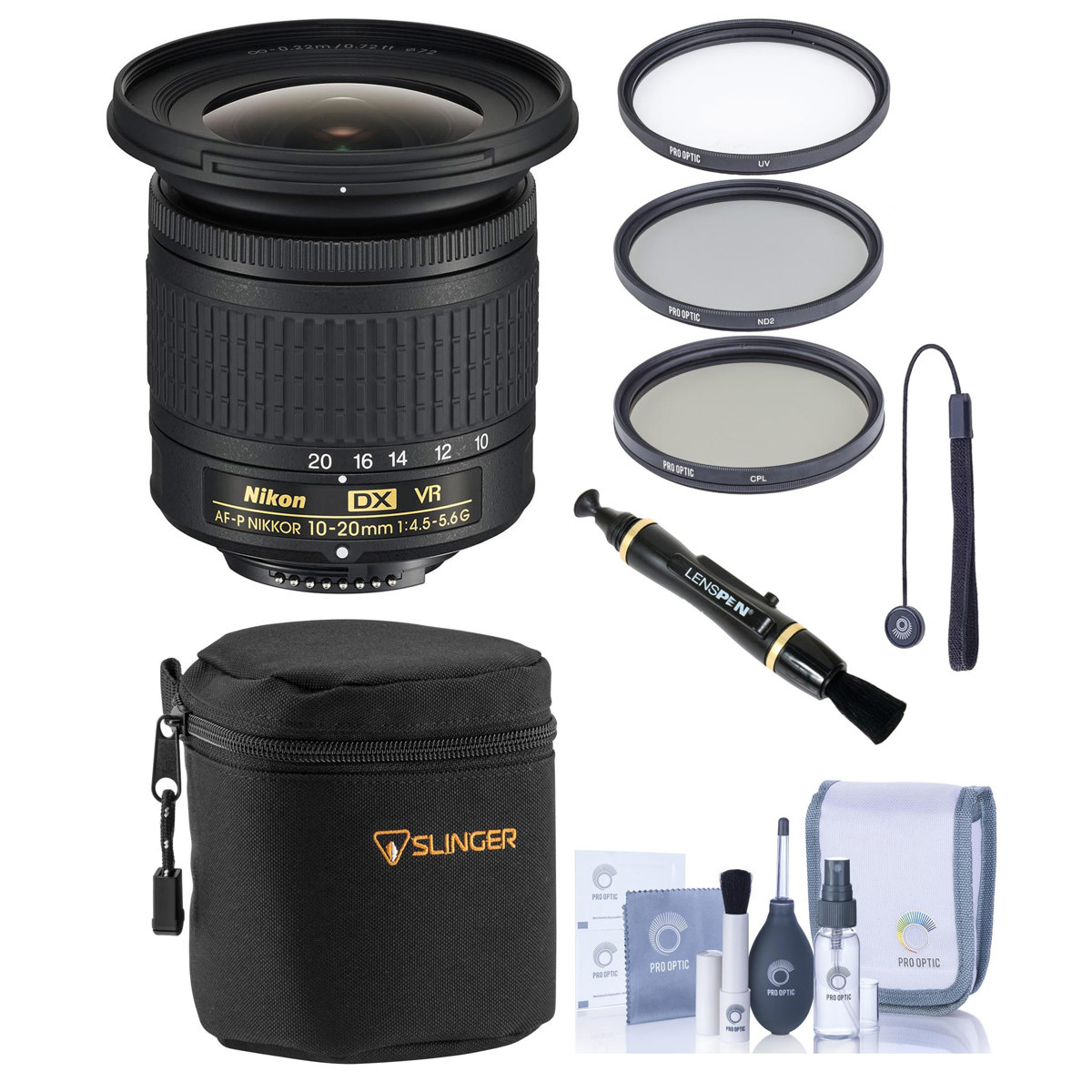 

Nikon 10-20mm f/4.5-5.6G IF AF-P DX NIKKOR VR Lens with Essentials Kit