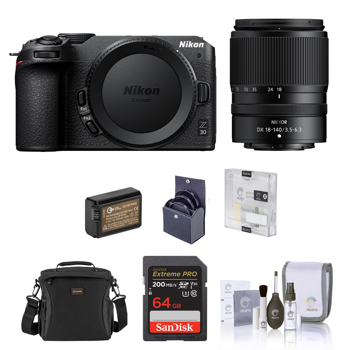 Nikon Z 30 DX-Format Mirrorless Camera with 18-140mm Lens and Essentials Kit -  1737 L1EK