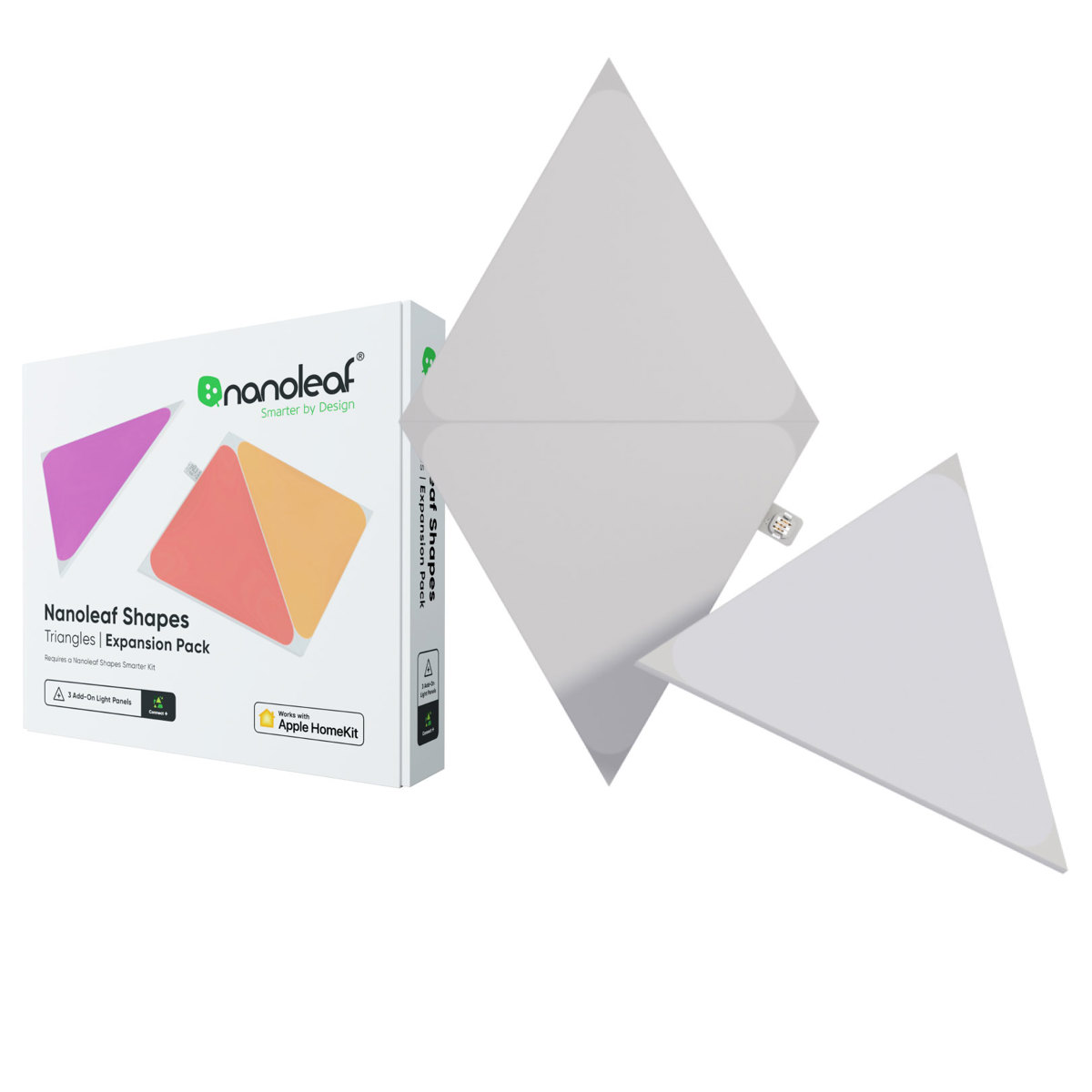 

Nanoleaf Shapes Triangles Expansion Pack w/3x Triangle Light Panels, 80 Lumens