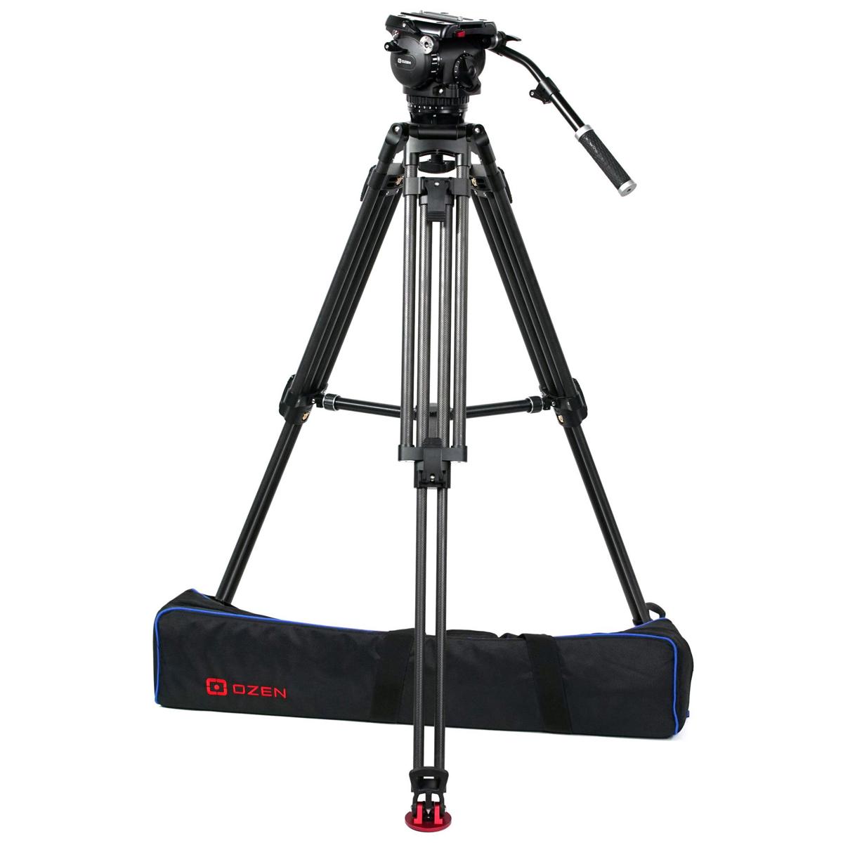 

OZEN 18CF1HDS 3-Section Heavy-Duty CF Tripod w/AGILE 18S 100mm Fluid Head,S-Loc