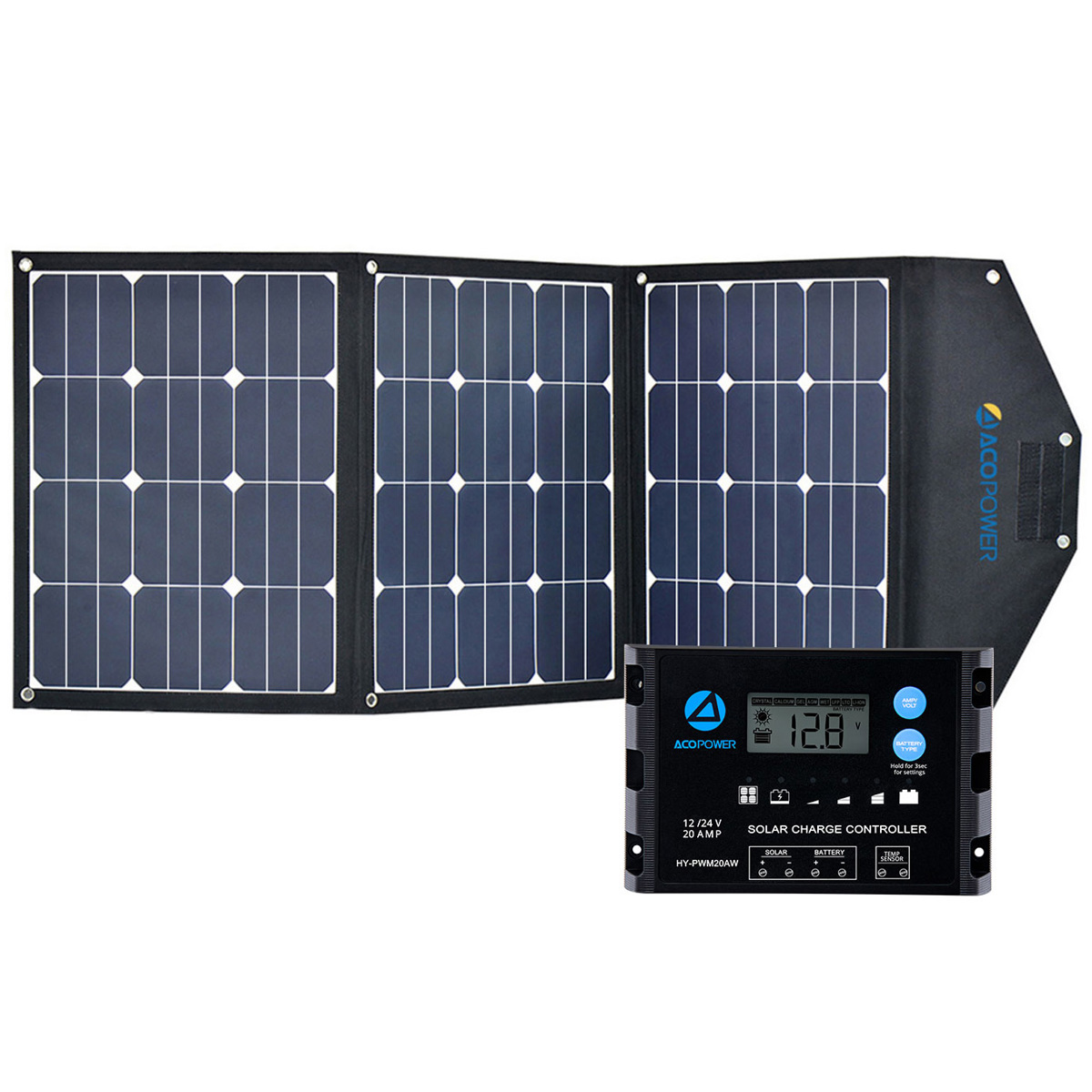 

Papago ACOPOWER LTK 120W Foldable Solar Panel Kit,ProteusX 20A Charge Controller