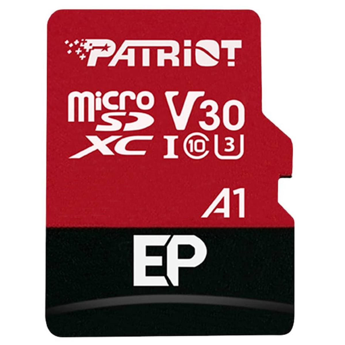 

Patriot Memory Patroit Memory EP Series 64GB Micro SDXC V30 A1 UHS-I U3 4K UHD Card,SD Adapter