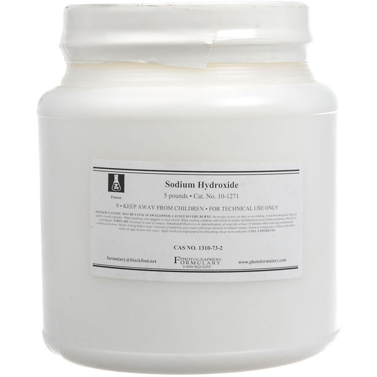 

Photographers' Formulary 5lbs Sodium Hydroxide, Hazmat