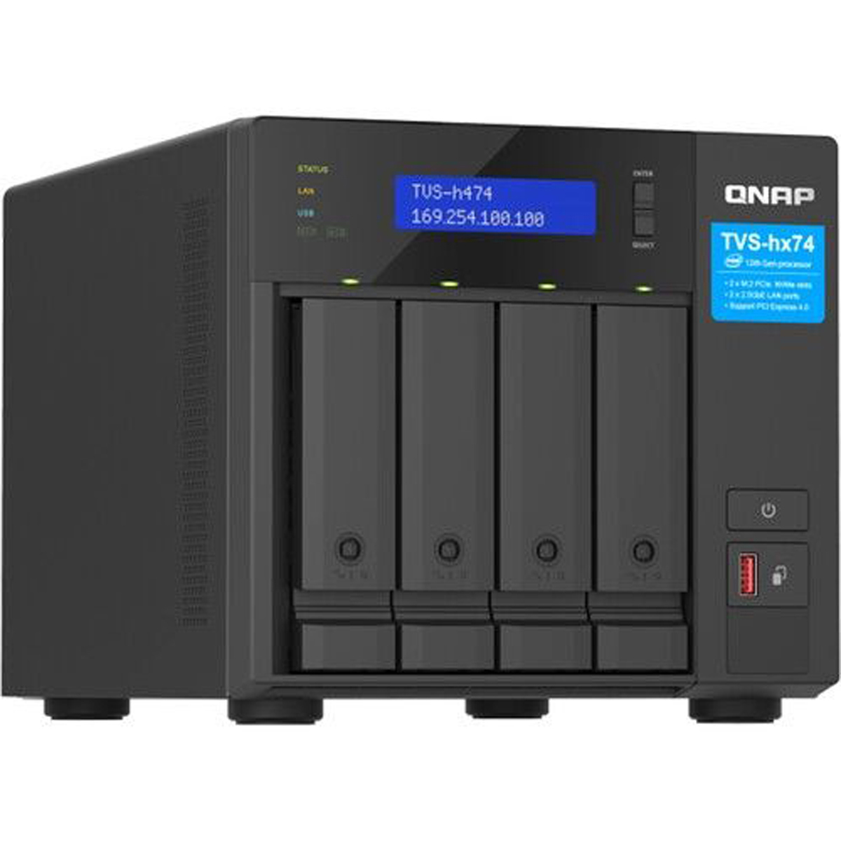 

QNAP Qnap TVS-h474-PT 4-Bay Ultra-High Speed NAS Enclosure