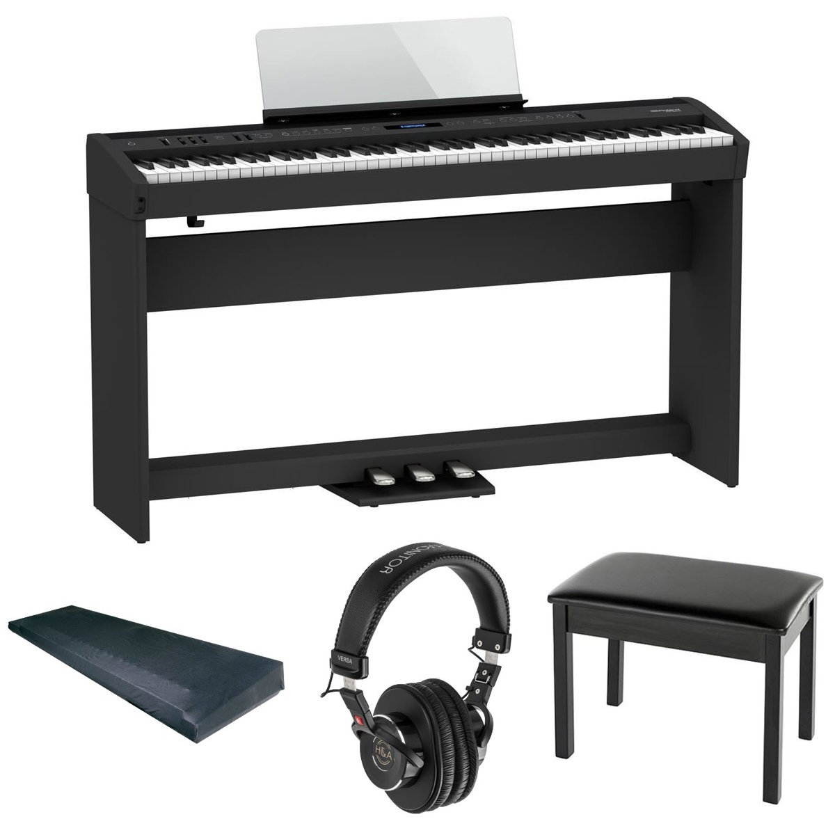 

Roland FP-60X 88-Key Portable Digital Piano, Black with Stand, Pedal, Bench