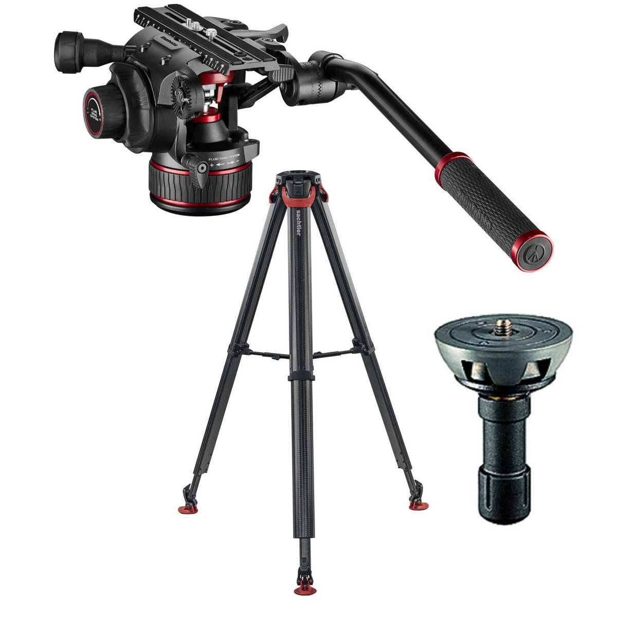 

Sachtler Flowtech 75 MS Carbon Fiber Tripod w/612 Fluid Head, Half Ball Leveler