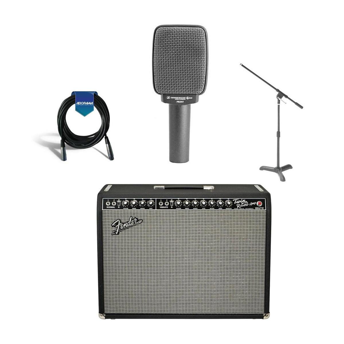 Sennheiser e 609 Guitar Cabinet Dynamic Mic Silver W/Fender '65 Twin Reverb Amp -  E 609 SILVER E