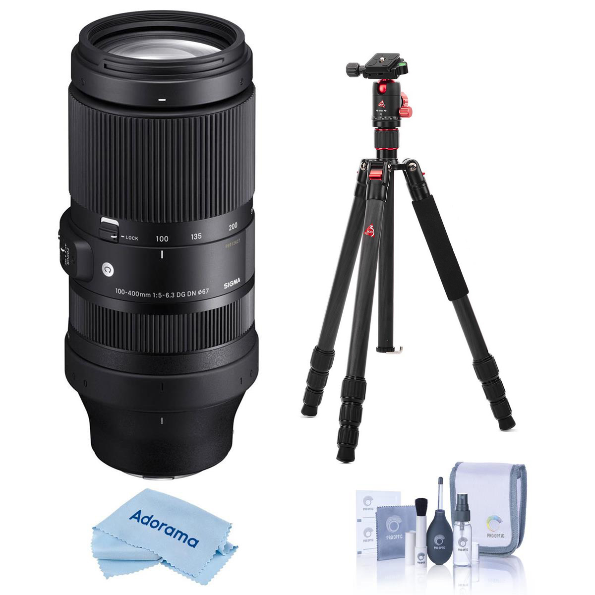 

Sigma 100-400mm f/5-6.3 DG DN OS Contemporary Lens for L Mount with Tripod Kit