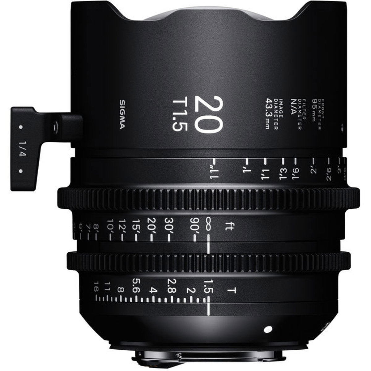 

Sigma 20mm T1.5 FF Fully Luminous High-Speed Prime Cine Lens for Sony E, Feet