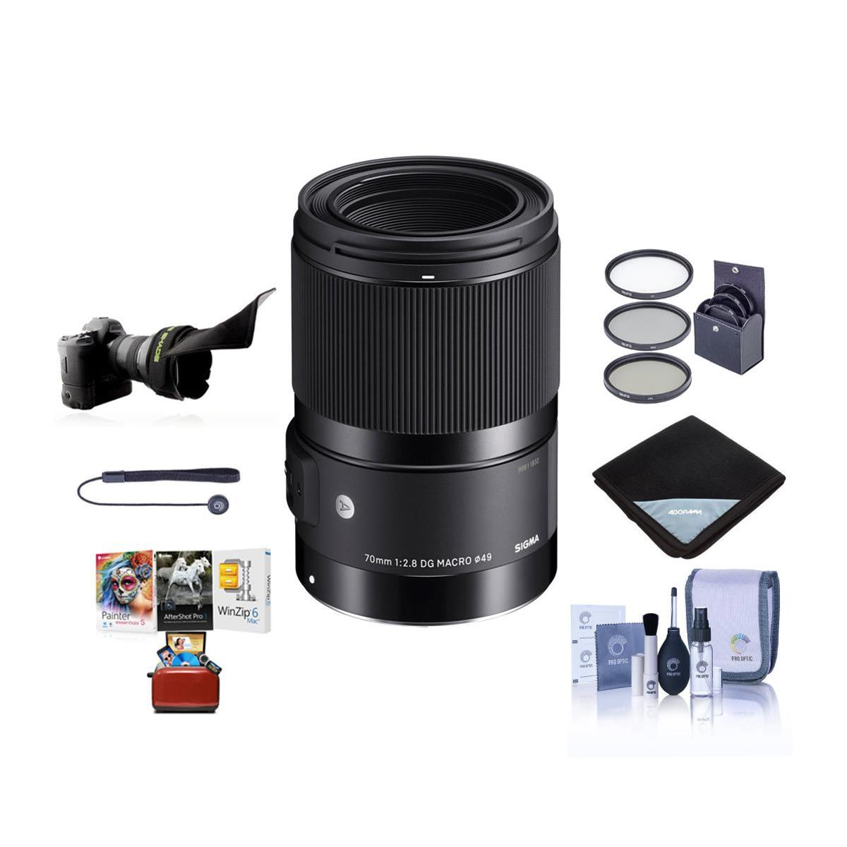 

Sigma 70mm f/2.8 DG ART Macro Lens for Sony E w/Mac Software & Accessories Kit