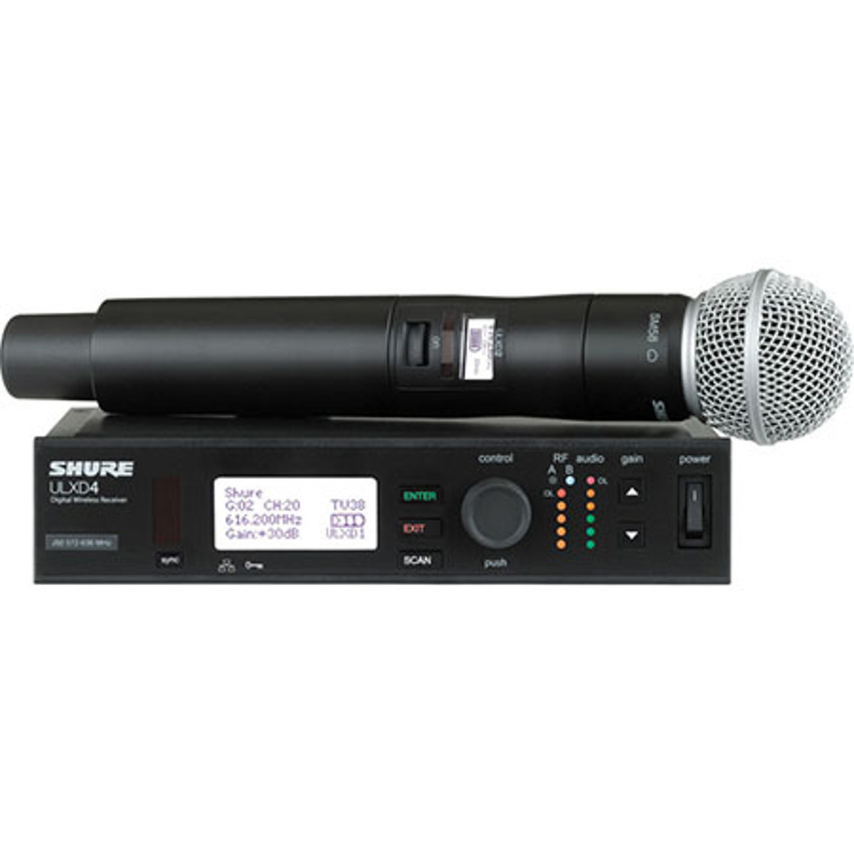 Shure ULXD2/SM58 Digital Wireless Handheld Microphone System, G50: 470-534MHz -  ULXD24/SM58=-G50