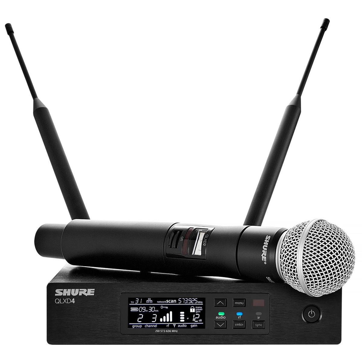 

Shure QLXD24/SM58 Handheld Wireless Microphone System, J50A: 572 - 616MHz