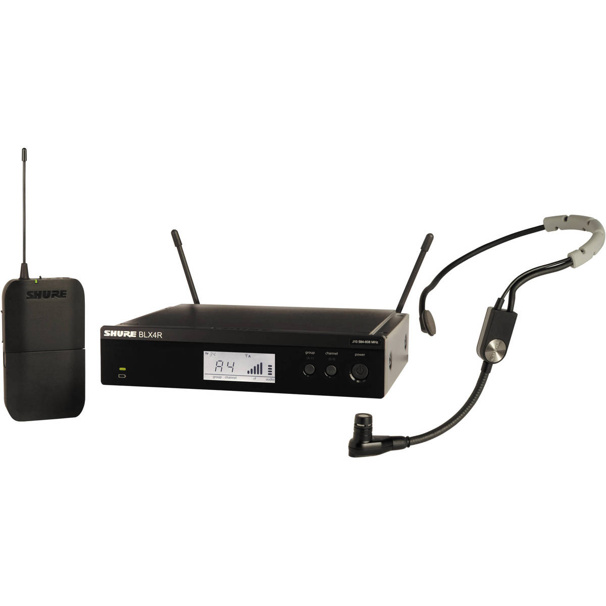 

Shure BLX14R Wireless Rackmount Headset System with SM35 Microphone H11: 572-596MHz