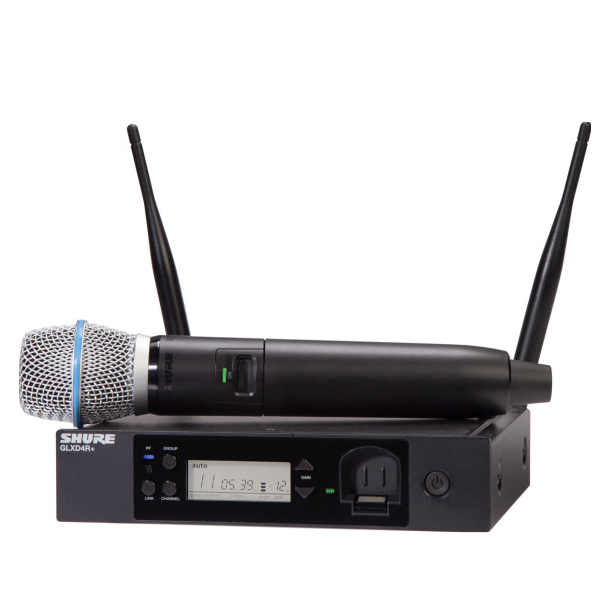 

Shure GLXD24R+ Dual Band Digital Wireless Rack System,BETA87A Mic,Z3: 2.4/5.8GHz