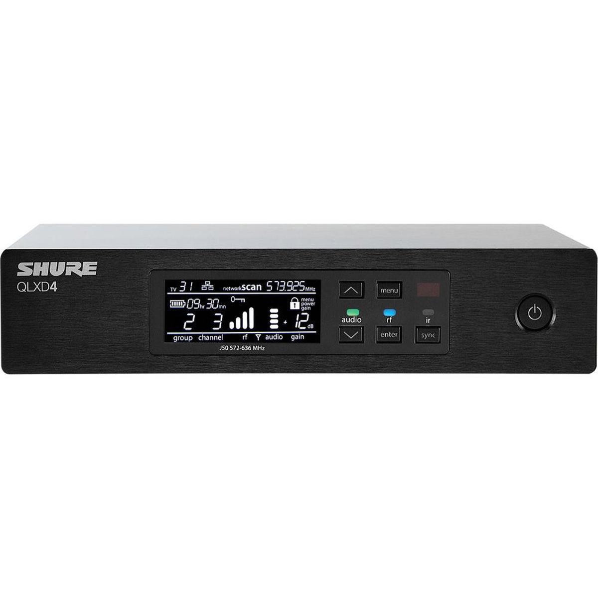 

Shure QLXD4 Half-Rack Digital Wireless Receiver, G50/470-534MHz