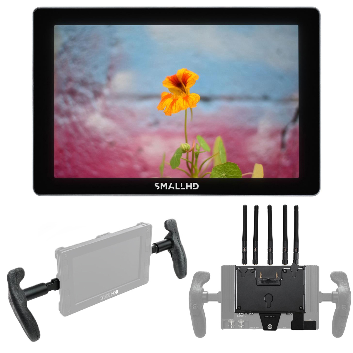 

SmallHD Indie 7 7" FHD On-Camera Monitor, w/750' Gold Mount Rx Module, Handles