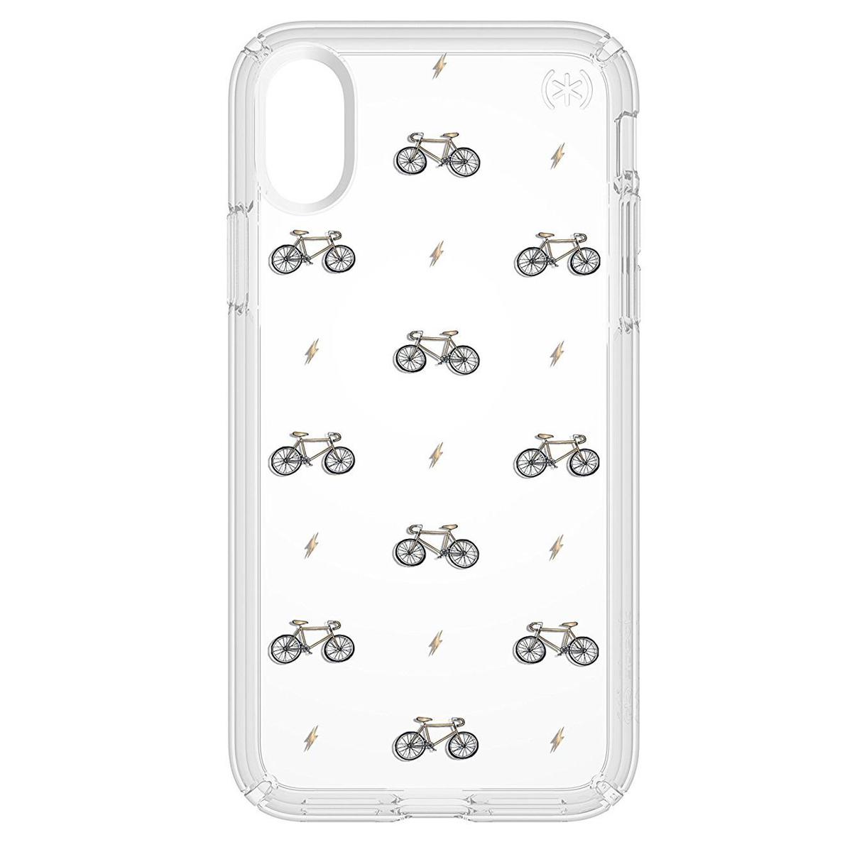 

Speck Presidio Clear + Print Case for iPhone X - Bikesnbolts Yellow/Clear