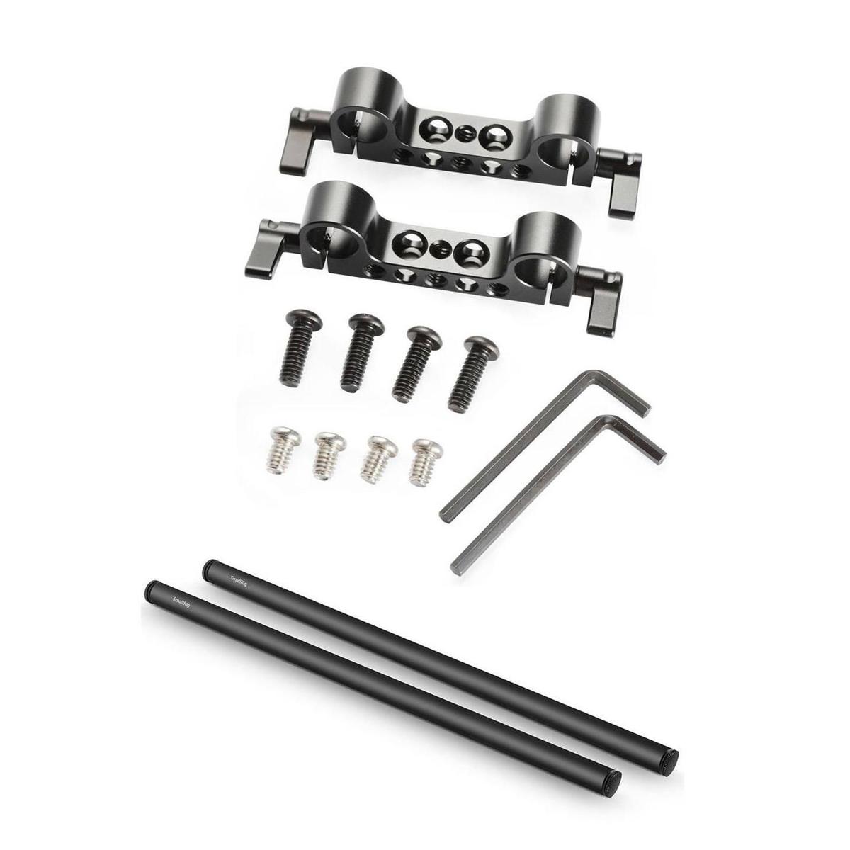 

SmallRig Super Lightweight 15mm Railblock,2-Pack W/15mm Black Aluminum Rod Pair