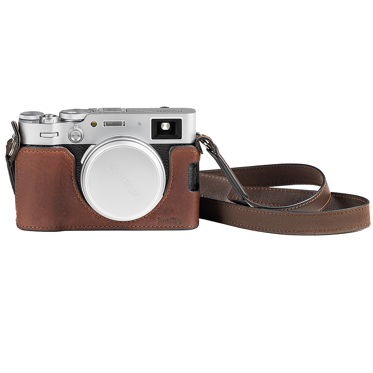 

SmallRig Leather Half Case with Shoulder Strap for Fujifilm X100VI Camera Brown