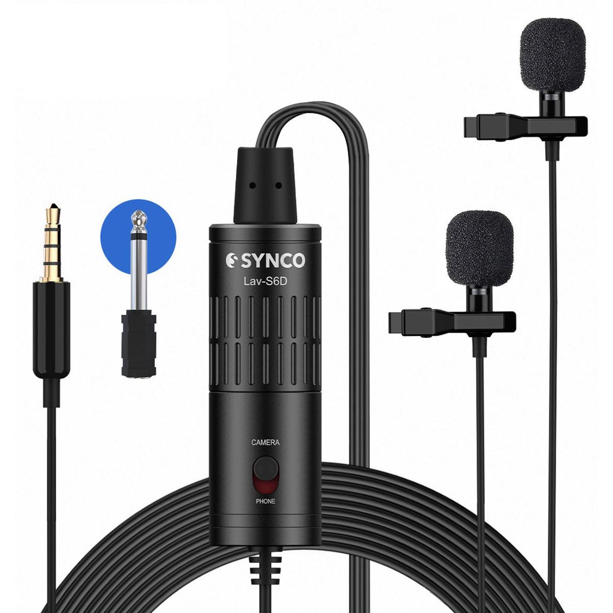 

Synco Audio Lav-S6D Dual Lavalier Omnidirectional Condenser Microphones