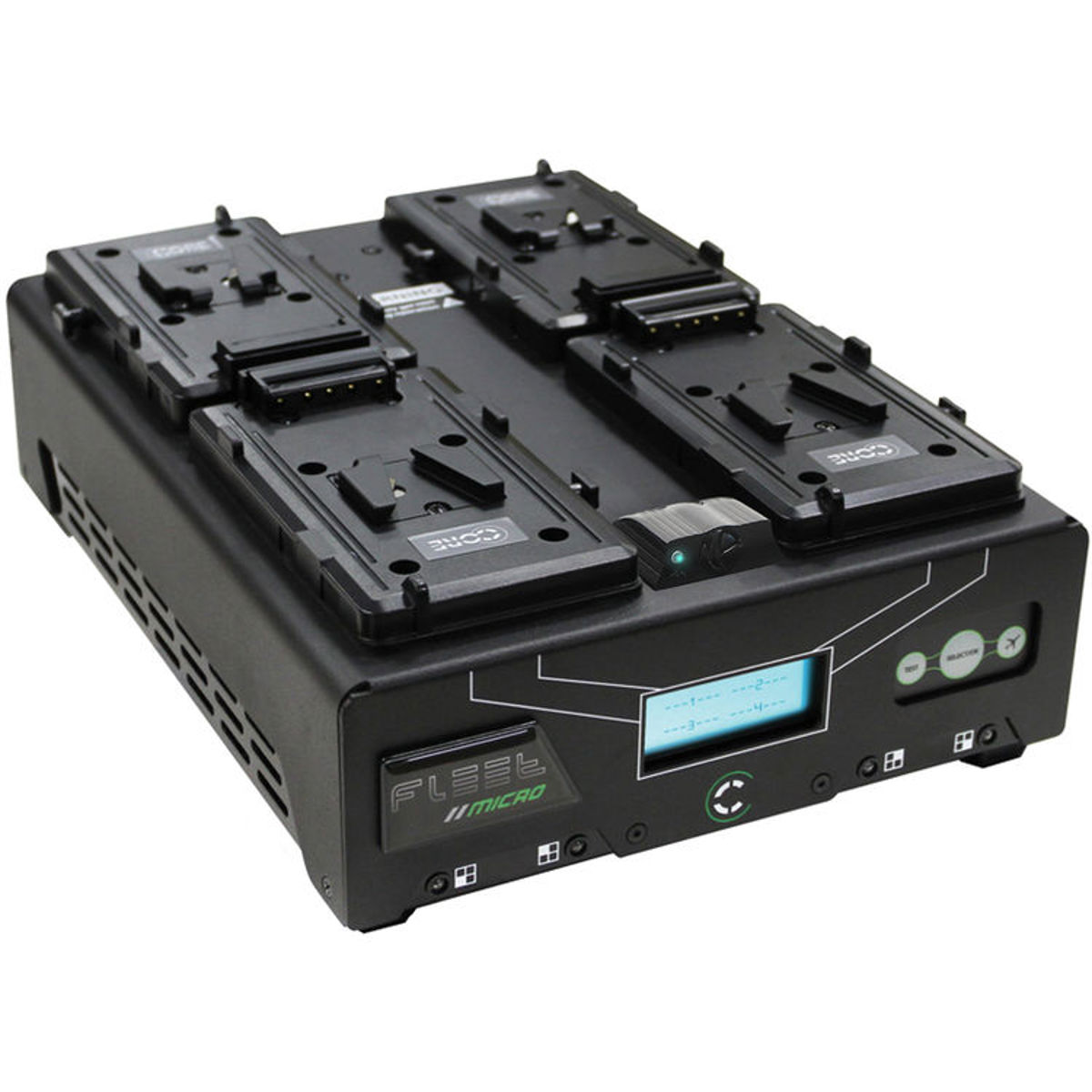 

Core SWX Fleet Micro Four-Position Simultaneous V-Mount Battery Fast Charger