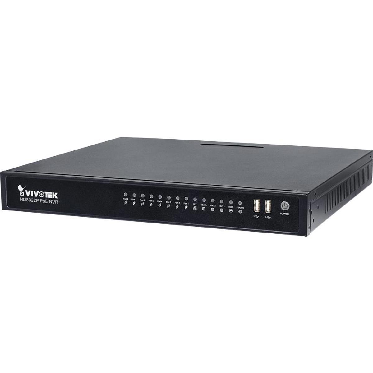 

Vivotek ND8322P 8-CH 2-Bay HDD Embedded Plug & Play NVR with 2TB HDD