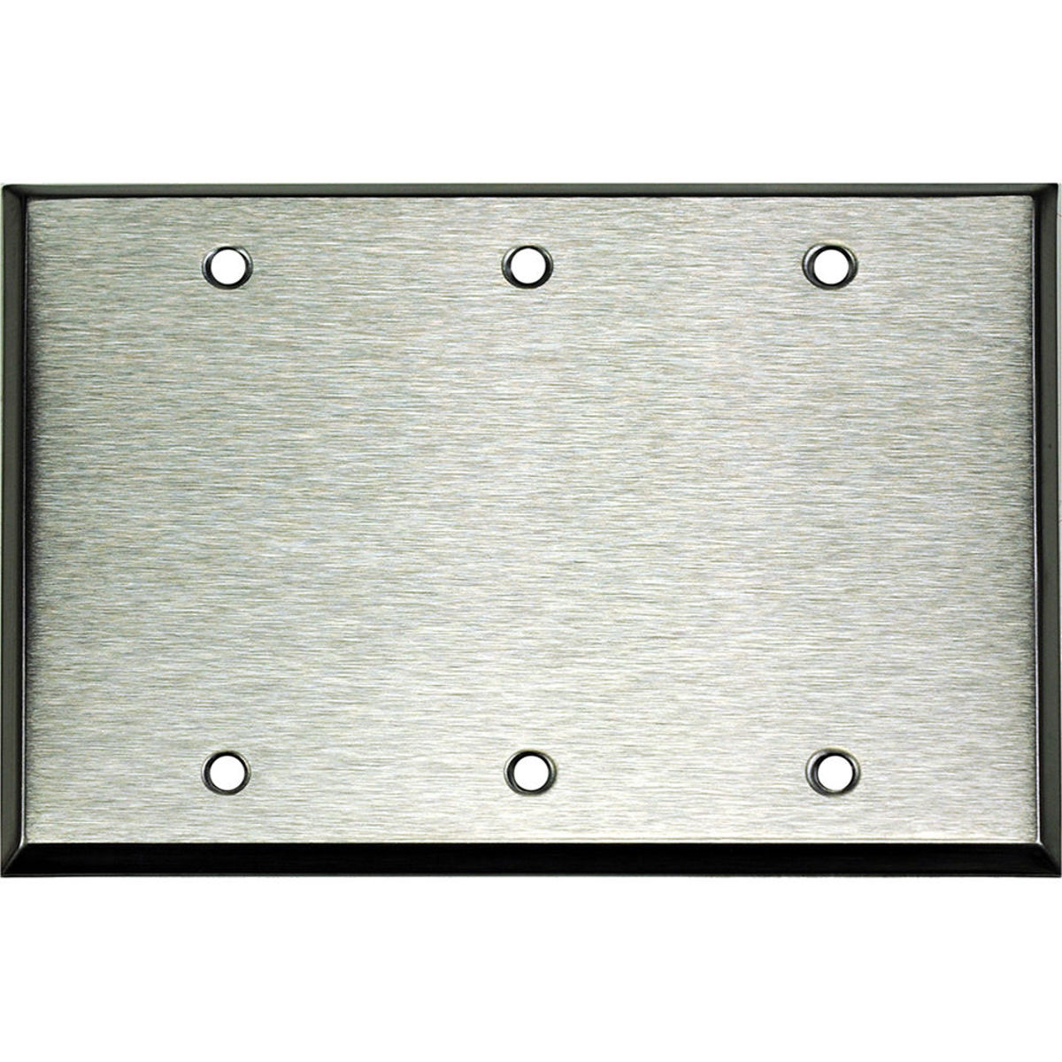 

Whirlwind WP3/0H Wall Mounting Plate, 3 Gang, Blank, Stainless Steel