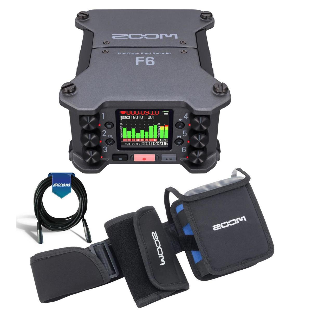 

Zoom F6 MultiTrack Field Recorder With Zoom PCF-6 Protective Case /20' XLR Cable